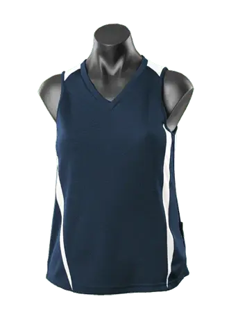 Aussie Pacific Eureka Ladies Singlet 2104 Casual Wear Aussie Pacific Navy/White 8